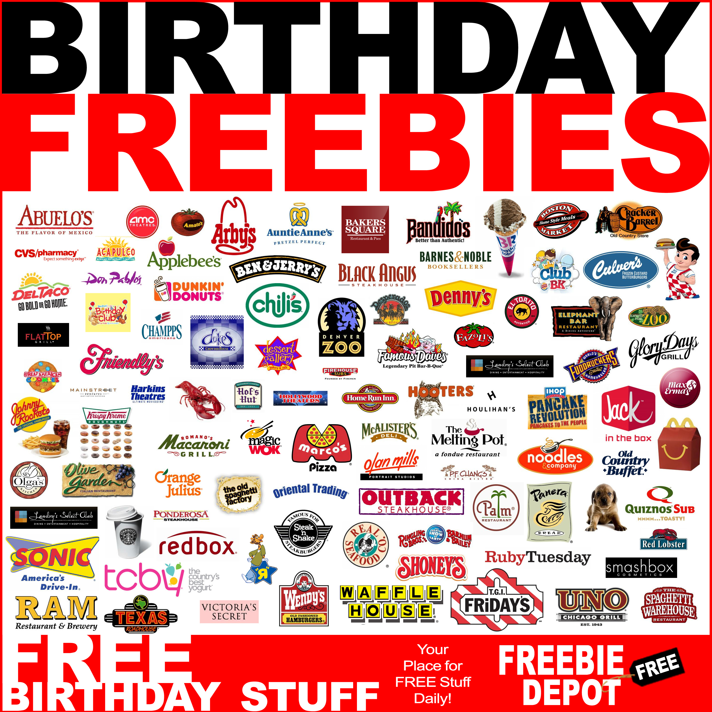Retailer Birthday Freebies