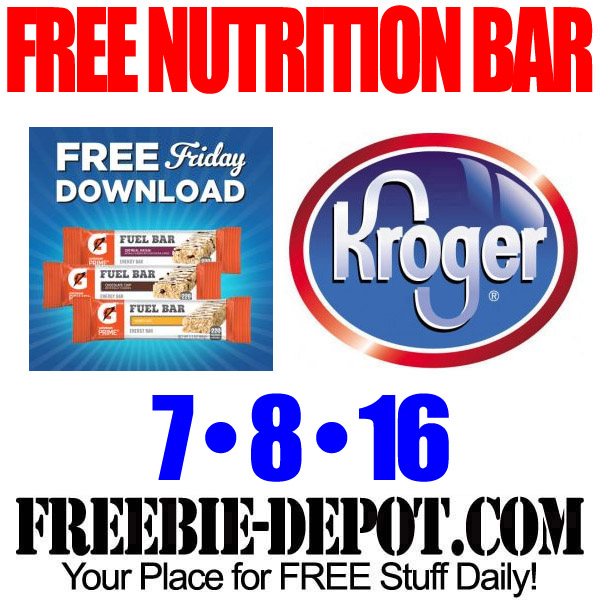 FREE Gatorade Prime Fuel Bar – Kroger Freebie Friday Download – FREE Digital Coupon – 7/8/16