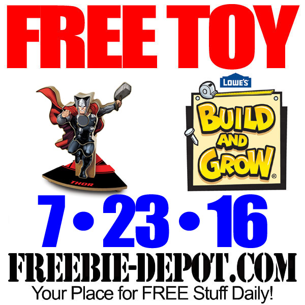 FREE Marvel Thor at Lowe’s – FREE Kid Craft Workshop – FREE Build and Grow Kid’s Clinic – 7/23/16